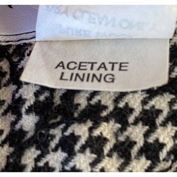 Vintage Women’s Size M/L Pure Wool Houndstooth Floral Boyfriend Blazer Jacket - Picture 12 of 12